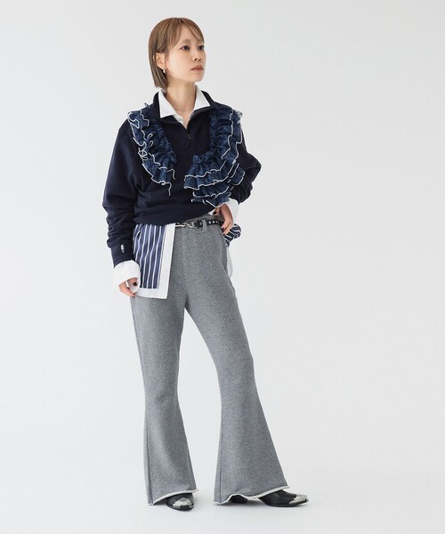 maturely(マチュアリー)の「【1/15再値下げ】maturely / グリッター ジッパー パンツ(スウェットパンツ・レディース・シルバー/ゴールド・0/1)」の5枚目の写真