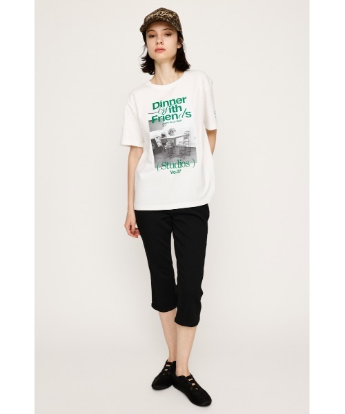 SLY(スライ)の「PHOTO PRINT T/SH フォト プリント Tシャツ 半袖 夏服(Tシャツ/カットソー・レディース・杢グレー/ブラック/ホワイト/ライトブルー・FREE)」の5枚目の写真