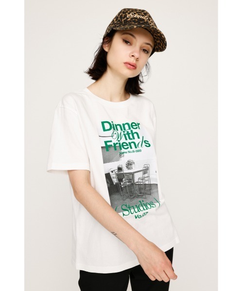 SLY(スライ)の「PHOTO PRINT T/SH フォト プリント Tシャツ 半袖 夏服(Tシャツ/カットソー・レディース・杢グレー/ブラック/ホワイト/ライトブルー・FREE)」の6枚目の写真