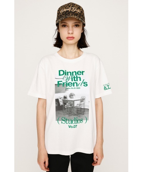 SLY(スライ)の「PHOTO PRINT T/SH フォト プリント Tシャツ 半袖 夏服(Tシャツ/カットソー・レディース・杢グレー/ブラック/ホワイト/ライトブルー・FREE)」の7枚目の写真