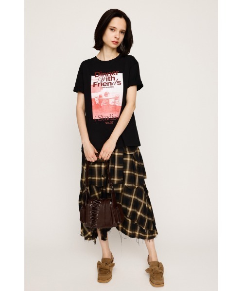 SLY(スライ)の「PHOTO PRINT T/SH フォト プリント Tシャツ 半袖 夏服(Tシャツ/カットソー・レディース・杢グレー/ブラック/ホワイト/ライトブルー・FREE)」の12枚目の写真