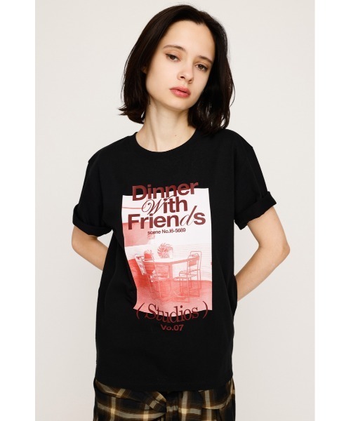 SLY(スライ)の「PHOTO PRINT T/SH フォト プリント Tシャツ 半袖 夏服(Tシャツ/カットソー・レディース・杢グレー/ブラック/ホワイト/ライトブルー・FREE)」の11枚目の写真