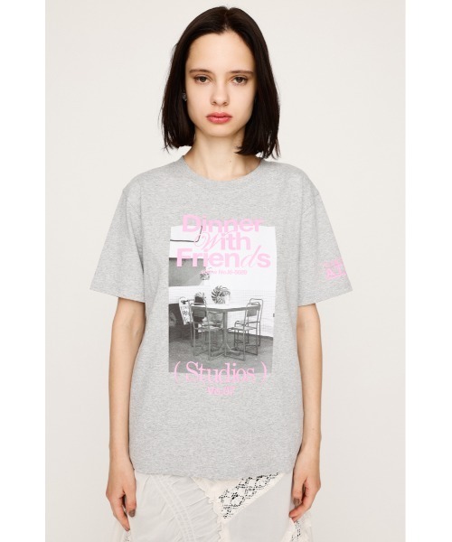 SLY(スライ)の「PHOTO PRINT T/SH フォト プリント Tシャツ 半袖 夏服(Tシャツ/カットソー・レディース・杢グレー/ブラック/ホワイト/ライトブルー・FREE)」の19枚目の写真