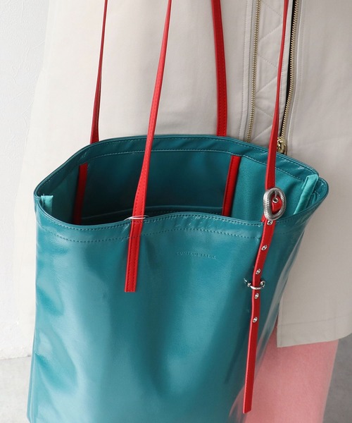 Three Four Time（ｽﾘｰﾌｫｰﾀｲﾑ）の「【Casselini / キャセリーニ】ミニバックルカラートート（トートバッグ・レディース・ブルー/ブラック/ワインレッド・FREE）」の19枚目の写真