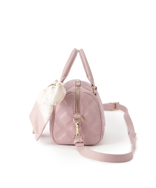 ESPERANZA(エスペランサ)の「スカーフリボンキルティングバッグ(ショルダーバッグ・レディース・アイボリー/ブラック/ピンク系・FREE)」の5枚目の写真