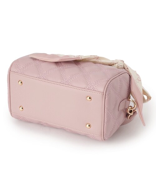 ESPERANZA(エスペランサ)の「スカーフリボンキルティングバッグ(ショルダーバッグ・レディース・アイボリー/ブラック/ピンク系・FREE)」の7枚目の写真