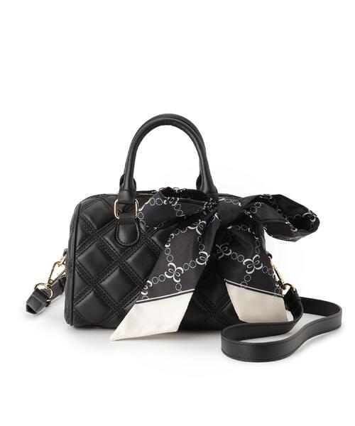 ESPERANZA(エスペランサ)の「スカーフリボンキルティングバッグ(ショルダーバッグ・レディース・アイボリー/ブラック/ピンク系・FREE)」の10枚目の写真