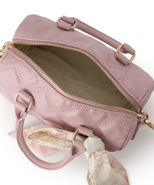 ESPERANZA(エスペランサ)の「スカーフリボンキルティングバッグ(ショルダーバッグ・レディース・アイボリー/ブラック/ピンク系・FREE)」の13枚目の写真