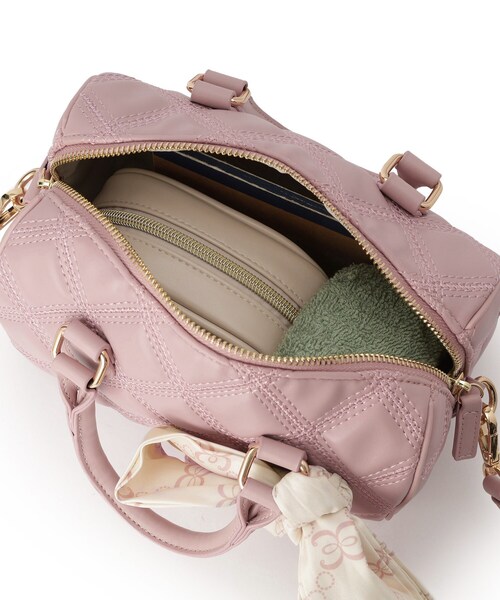 ESPERANZA(エスペランサ)の「スカーフリボンキルティングバッグ(ショルダーバッグ・レディース・アイボリー/ブラック/ピンク系・FREE)」の14枚目の写真