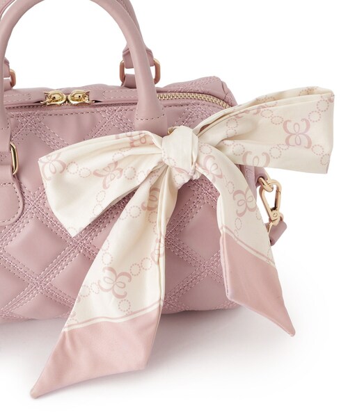 ESPERANZA(エスペランサ)の「スカーフリボンキルティングバッグ(ショルダーバッグ・レディース・アイボリー/ブラック/ピンク系・FREE)」の18枚目の写真