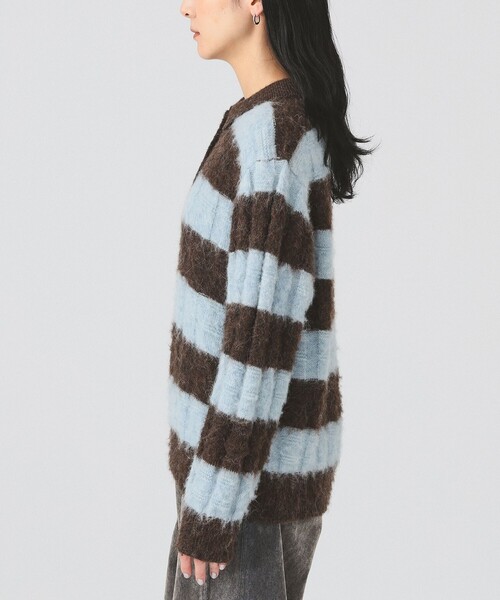 Ray BEAMS（レイビームス）の「ワイド ボーダー ポロ ニット（ニット