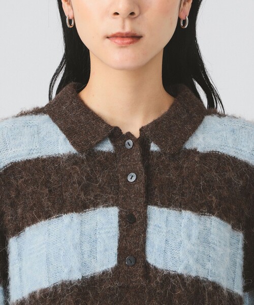 セール】ワイド ボーダー ポロ ニット（ニット/セーター）｜Ray BEAMS