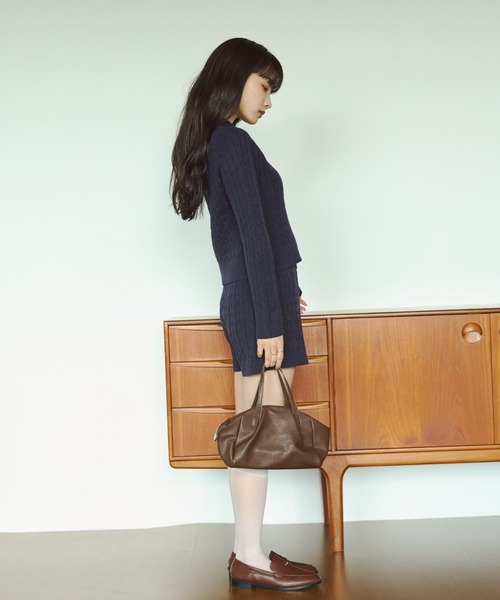 VANNIE U（ヴァニーユー）の「ミニケーブルニットショートパンツ/セットアップ着用可能（その他パンツ・レディース・グレー/ネイビー・FREE）」の18枚目の写真