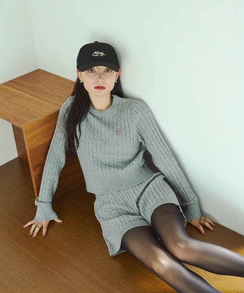 VANNIE U（ヴァニーユー）の「ミニケーブルニットショートパンツ/セットアップ着用可能（その他パンツ・レディース・グレー/ネイビー・FREE）」の11枚目の写真