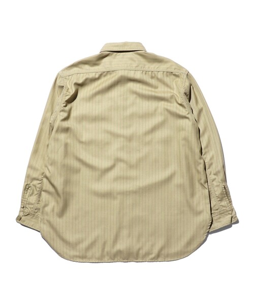 BEAMS PLUS（ビームスプラス）の「ユニフォーム サージ ピンストライプ ワークシャツ（シャツ/ブラウス・メンズ・グレー/カーキ・S/M/L/XL）」の18枚目の写真