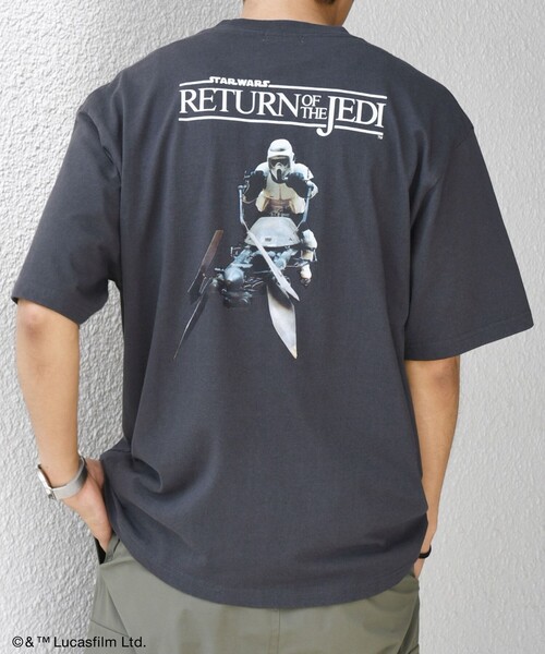 STAR WARS（スターウォーズ）の「SHIPS any: [STAR WARS / スター・ウォーズ] グラフィック Tシャツ◇（Tシャツ/カットソー・メンズ・ホワイト系/ホワイト/ダークグレー・MEDIUM/LARGE/X-LARGE）」の3枚目の写真