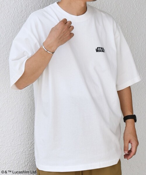 STAR WARS（スターウォーズ）の「SHIPS any: [STAR WARS / スター・ウォーズ] グラフィック Tシャツ◇（Tシャツ/カットソー・メンズ・ホワイト系/ホワイト/ダークグレー・MEDIUM/LARGE/X-LARGE）」の12枚目の写真