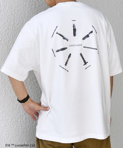 STAR WARS（スターウォーズ）の「SHIPS any: [STAR WARS / スター・ウォーズ] グラフィック Tシャツ◇（Tシャツ/カットソー・メンズ・ホワイト系/ホワイト/ダークグレー・MEDIUM/LARGE/X-LARGE）」の14枚目の写真
