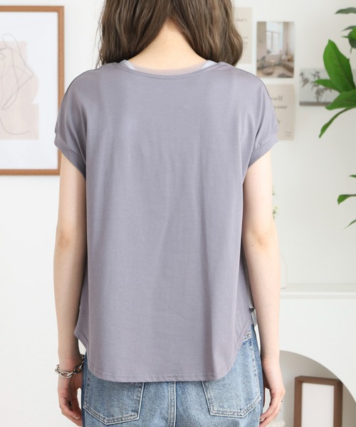 Anna Nicola(アンナニコラ)の「Anna Nicola ラメテープ切り替えカットソー(Tシャツ/カットソー・レディース・グレー/ブラック・38)」の18枚目の写真