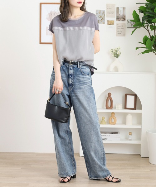Anna Nicola(アンナニコラ)の「Anna Nicola ラメテープ切り替えカットソー(Tシャツ/カットソー・レディース・グレー/ブラック・38)」の15枚目の写真