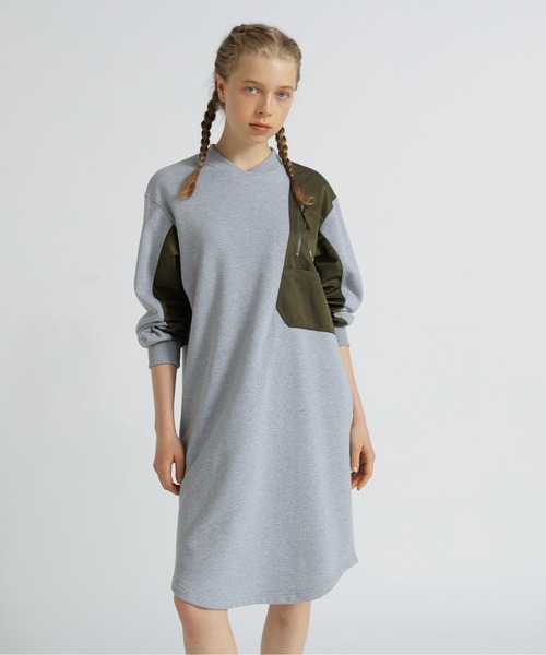 AVIREX(アヴィレックス)の「《SOUVENIR COLLECTION》NYLON COMBI MILITARY ONEPIECE(ワンピース・レディース・ブラック/グレー/オリーブ・F)」の21枚目の写真