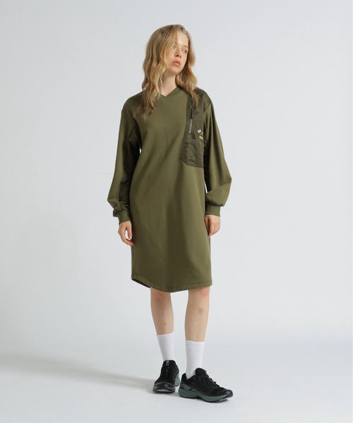 AVIREX(アヴィレックス)の「《SOUVENIR COLLECTION》NYLON COMBI MILITARY ONEPIECE(ワンピース・レディース・ブラック/グレー/オリーブ・F)」の7枚目の写真