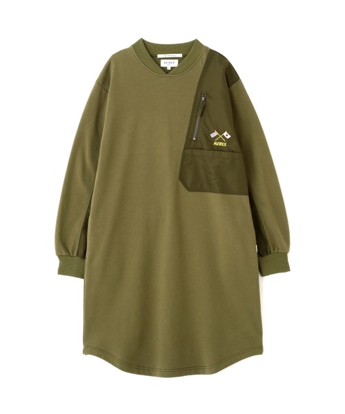 AVIREX(アヴィレックス)の「《SOUVENIR COLLECTION》NYLON COMBI MILITARY ONEPIECE(ワンピース・レディース・ブラック/グレー/オリーブ・F)」の11枚目の写真