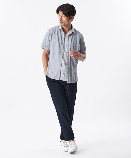 EPOCA UOMO（エポカウォモ）の「シャドー千鳥シャツ（シャツ/ブラウス・メンズ・ダークネイビー/ライトグレー・46/48）」の3枚目の写真