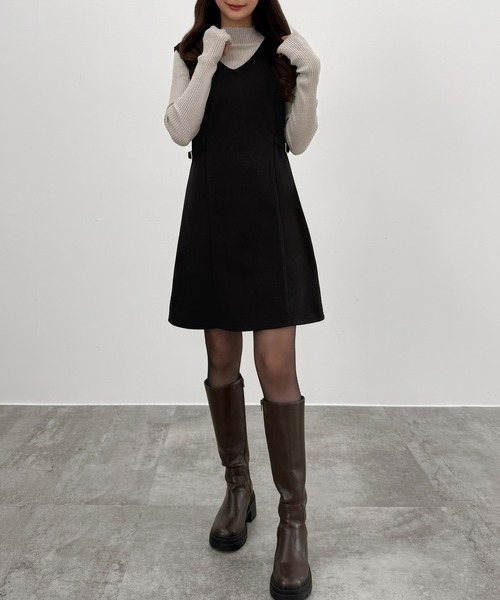 Vネックミニジャンパースカート（ジャンパースカート）｜CENEA（セネア