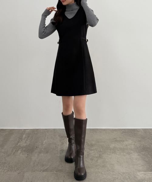 Vネックミニジャンパースカート（ジャンパースカート）｜CENEA（セネア