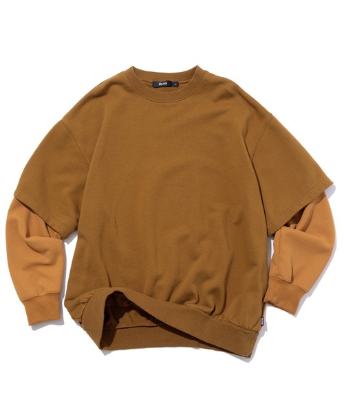 SILAS(サイラス)の「LAYERED SLEEVE CREW NECK(スウェット・メンズ・ブラウン/ブラック/オフホワイト・L/M/XL)」の3枚目の写真
