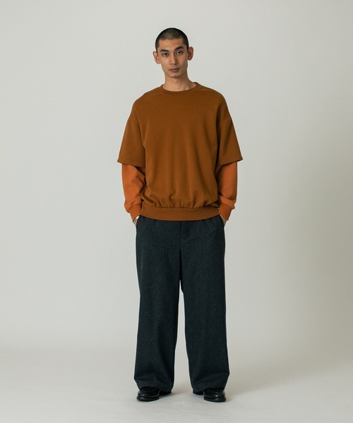SILAS（サイラス）の「LAYERED SLEEVE CREW NECK（スウェット