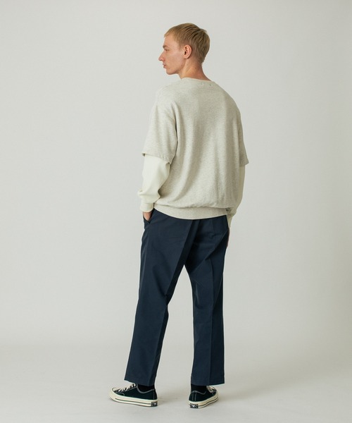 SILAS(サイラス)の「LAYERED SLEEVE CREW NECK(スウェット・メンズ・ブラウン/ブラック/オフホワイト・L/M/XL)」の14枚目の写真