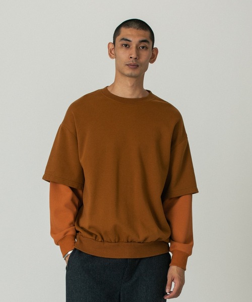 SILAS(サイラス)の「LAYERED SLEEVE CREW NECK(スウェット・メンズ・ブラウン/ブラック/オフホワイト・L/M/XL)」の18枚目の写真