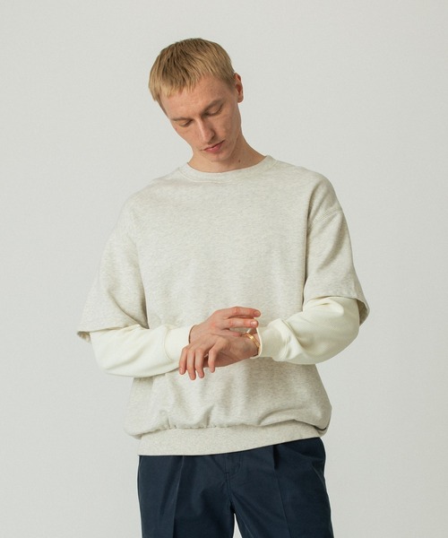 SILAS(サイラス)の「LAYERED SLEEVE CREW NECK(スウェット・メンズ・ブラウン/ブラック/オフホワイト・L/M/XL)」の16枚目の写真