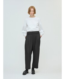 mizuiro ind ハイウエストタックパンツ