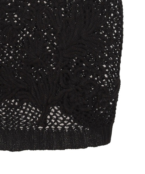 earth music&ecology（アースミュージックアンドエコロジー）の「フラワー刺繍メッシュベスト（ベスト・レディース・ブラック/オフホワイト・FREE）」の22枚目の写真