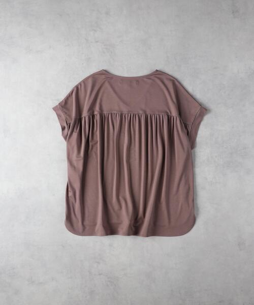 Right-on（ライトオン）の「HONEYSUCKLE ROSE(ハニーサックルローズ)【レディース】接触冷感ドルマンＶネックTシャツ（Tシャツ/カットソー・レディース・ライトベージュ/ブラック/ベージュ・M/L）」の7枚目の写真