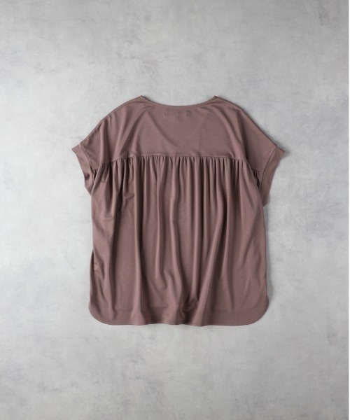 Right-on（ライトオン）の「HONEYSUCKLE ROSE(ハニーサックルローズ)【レディース】接触冷感ドルマンＶネックTシャツ（Tシャツ/カットソー・レディース・ライトベージュ/ブラック/ベージュ・M/L）」の16枚目の写真