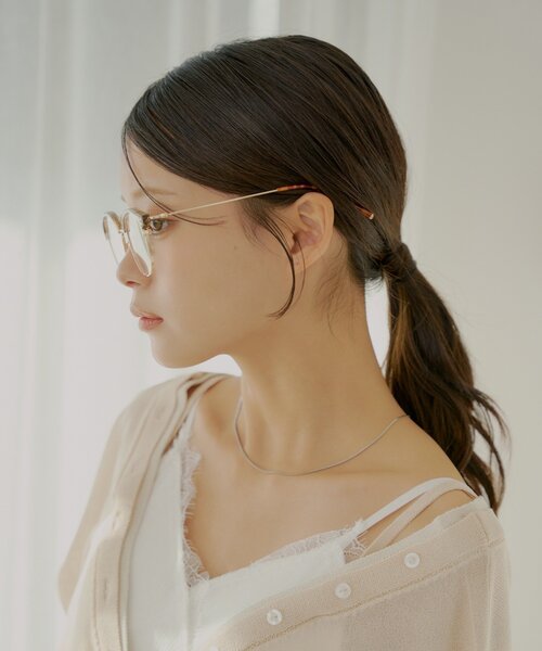 Chico(チコ)の「ハーフリムだてめがね(サングラス・レディース・ブラック/ブラウン・FREE)」の9枚目の写真