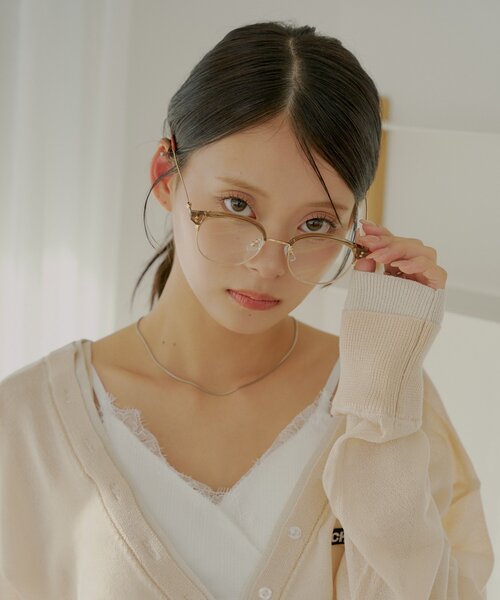 Chico(チコ)の「ハーフリムだてめがね(サングラス・レディース・ブラック/ブラウン・FREE)」の8枚目の写真