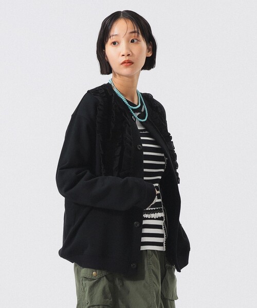 ATELIER-PIERROT黒ボレロカーディガン Pierrot｜ピエロのカーディガン/ボレロ（ブラック/黒色系・無地