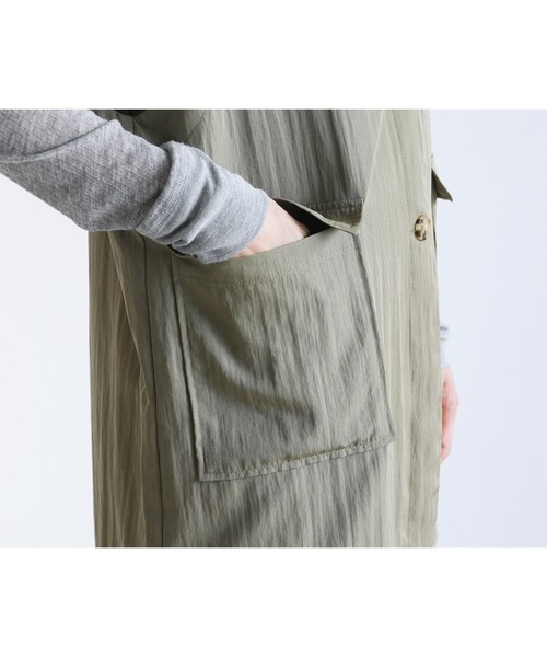 reca（レカ）の「ヴィンテージVネックロングベスト（ベスト・レディース・チャコールグレー/カーキ・FREE）」の19枚目の写真