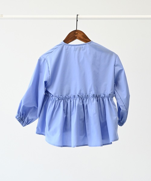 undeny.（アンディニ－）の「undeny/アンディニー フレアブラウス（シャツ/ブラウス・キッズ・ブラック/オフホワイト/ブルー・M/L/XL）」の12枚目の写真