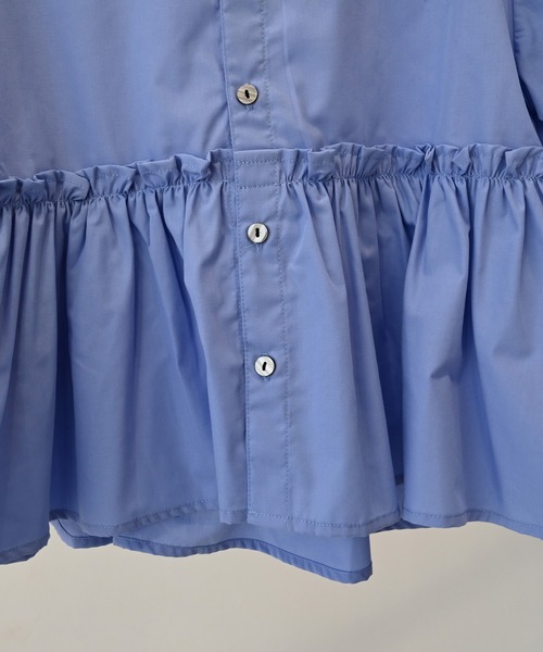 undeny.（アンディニ－）の「undeny/アンディニー フレアブラウス（シャツ/ブラウス・キッズ・ブラック/オフホワイト/ブルー・M/L/XL）」の15枚目の写真