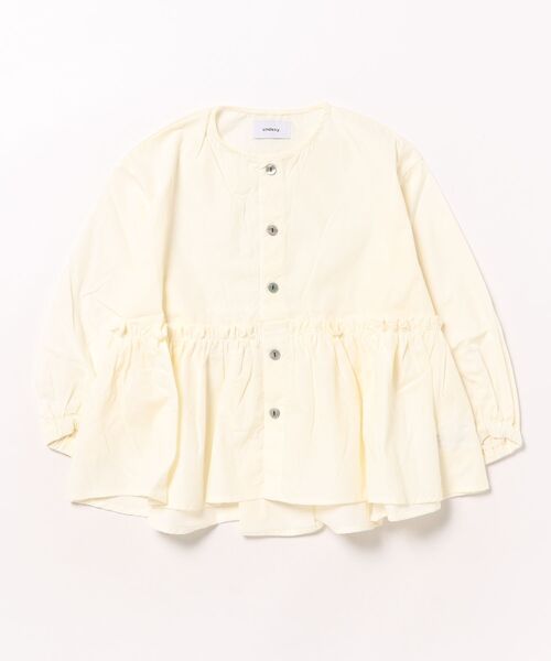 undeny.（アンディニ－）の「undeny/アンディニー フレアブラウス（シャツ/ブラウス・キッズ・ブラック/オフホワイト/ブルー・M/L/XL）」の17枚目の写真