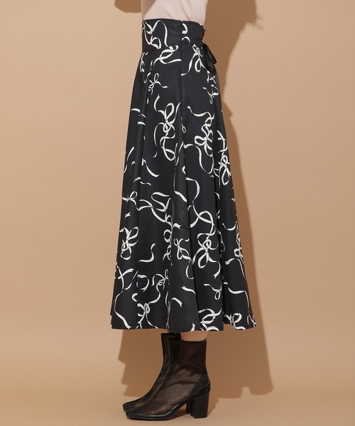 WILLSELECTION（ウィルセレクション）の「リボンプリントフレアスカート（スカート・レディース・ピンク/ブラック/オフホワイト・SMALL/MEDIUM）」の16枚目の写真