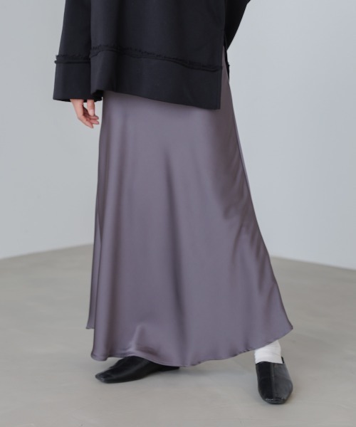 選べるサイズ展開】サテンナロースカート（スカート）｜Bab（バブ）の