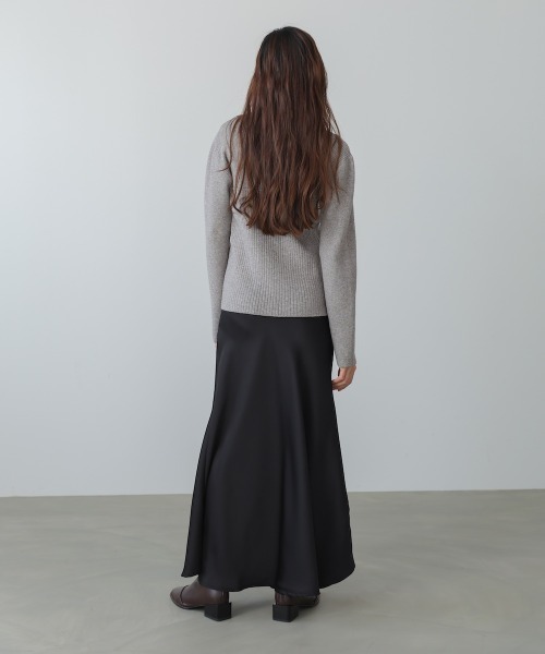 Bab（バブ）の「【選べるサイズ展開】サテンナロースカート（スカート・レディース・ベージュ/ブラウン/チャコールグレー/ブラック・S/M/L）」の13枚目の写真