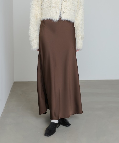 Bab（バブ）の「【選べるサイズ展開】サテンナロースカート（スカート・レディース・ベージュ/ブラウン/チャコールグレー/ブラック・S/M/L）」の20枚目の写真